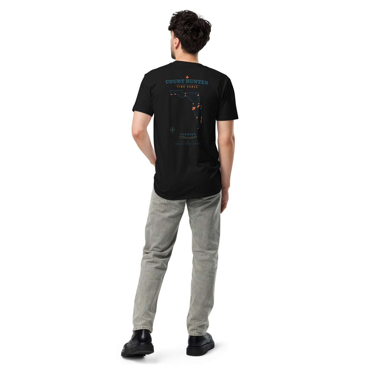 Court Hunter Tee, Florida back print detail
