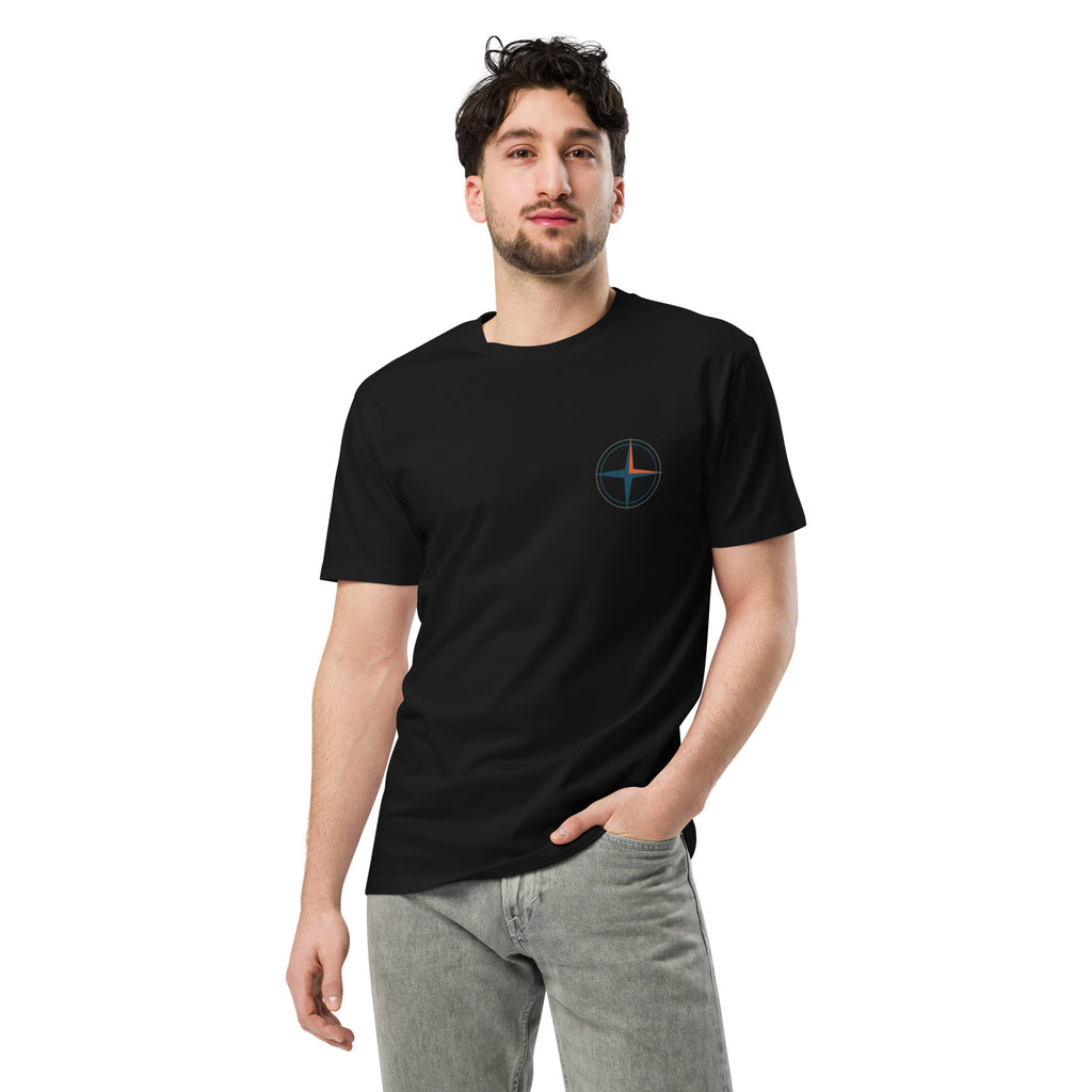 Court Hunter Tee, compass rose chest print